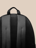 Top section of Core Backpack midnight navy with sturdy grab handle and padded back panel.