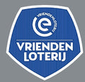 Eredivisie badge design with blue shield and white border featuring the VriendenLoterij logo.