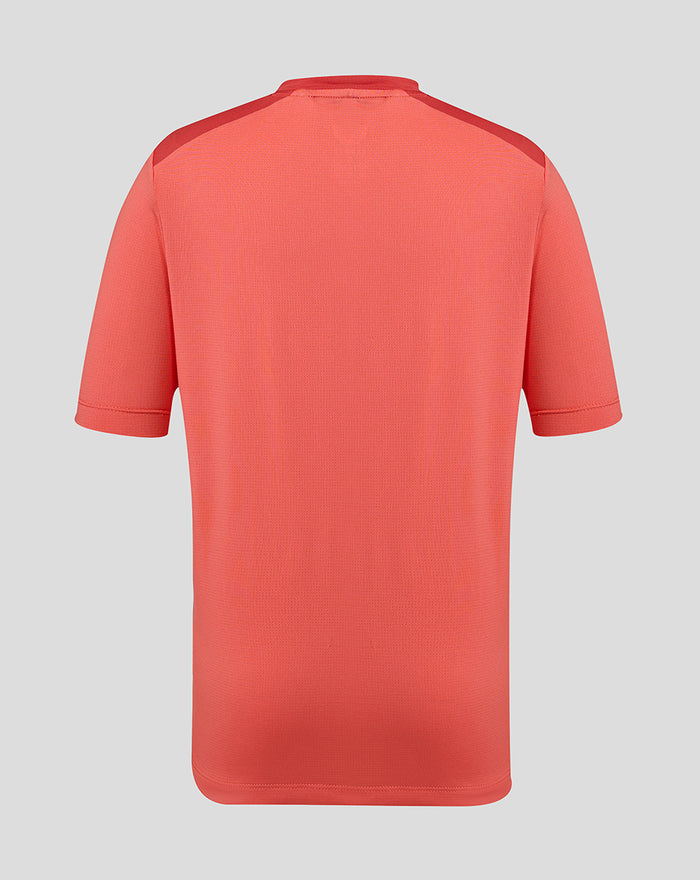Back view of coral pink FC Utrecht training T shirt