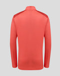 Back view of the Rosé FC Utrecht midlayer top showing shoulder panels and stand collar