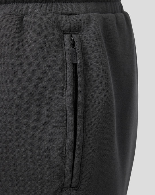 Dark grey FC Utrecht fleece shorts with a zippered side pocket