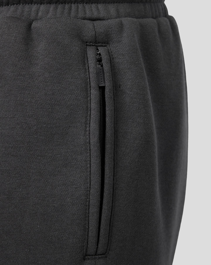 Dark grey FC Utrecht fleece shorts with a zippered side pocket