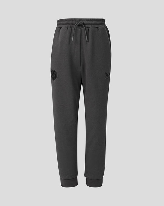 Junior FC Utrecht Travel fleece joggers in dark grey with a drawstring waist and side pockets.