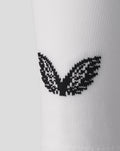 FC Utrecht junior home sock white knit with black wing emblem