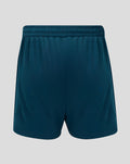 Back view of teal FC Utrecht Uitshort junior with elastic waistband.