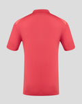 Back view of rose pink FC Utrecht Training polo for men with a structured collar