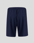 Back view of dark navy FC Utrecht training shorts with an elastic waistband.