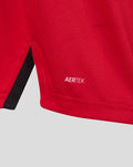 Lower side of FC Utrecht home shirt 26/27 showing red fabric with AERTEK branding.