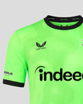 Neon green FC Utrecht goalkeeper shirt with dotted texture crest on the chest and Castore branding at the collar