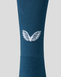 Blue FC Utrecht junior sock with white wings logo on the lower leg