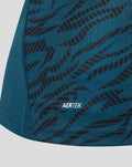 Teal FC Utrecht 26/27 women's away shirt close up with tiger stripe print and AERTEK branding