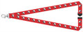 Red FC Utrecht keycord with repeating shield crest pattern