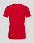 Back view of red FC Utrecht classic cotton T shirt for women