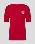 Red FC Utrecht core logo junior T shirt with white crest on the chest