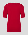 Back view of red junior FC Utrecht core logo T shirt