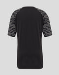 Achterkant van zwart junior FC Utrecht trainings T-shirt met camouflage mouwen