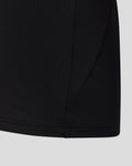 Junior zwarte FC Utrecht trainingsmidlayer top met kwart-rits en FC Utrecht clubbadge op de borst naast het Castore-logo