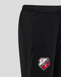 Zwarte FC Utrecht trainingsbroek junior met clublogo op het been en elastische tailleband