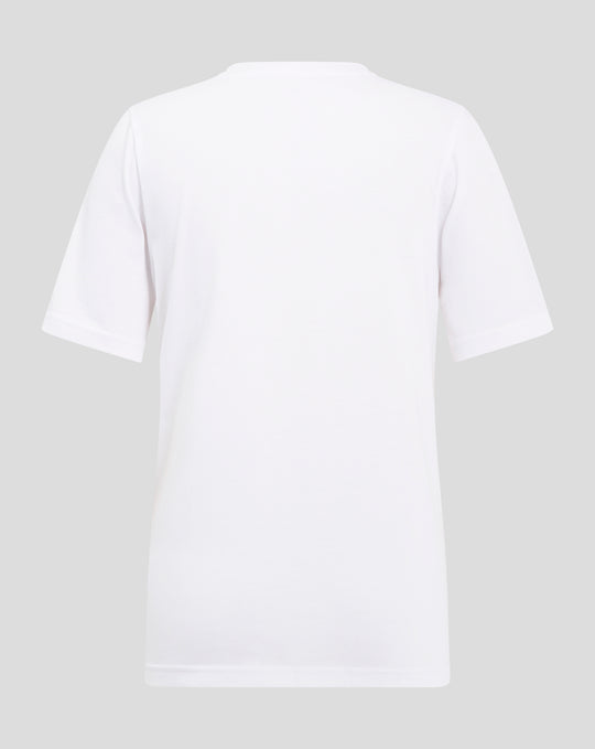 Back view of white FC Utrecht core logo junior t shirt