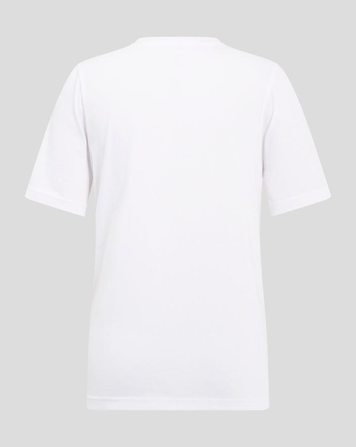 Back view of white FC Utrecht core logo junior t shirt