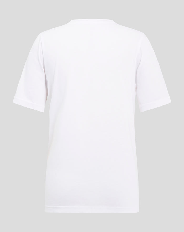 Back view of white FC Utrecht core logo junior t shirt