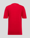 Back view of red FC Utrecht core logo junior T-shirt.