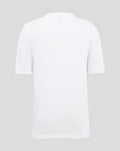 Back view of white FC Utrecht junior cotton T shirt with small logo at the neckline.