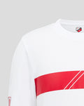 Front view of white FC Utrecht junior cotton T shirt with red graphic across the chest and crest.