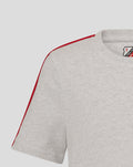 Grey FC Utrecht Classic junior t shirt with red shoulder stripe