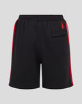 FC Utrecht junior black shorts with red side stripes and a back pocket detail