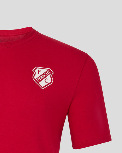 FC UTRECHT CORE LOGO T-SHIRT - MANNEN - ROOD