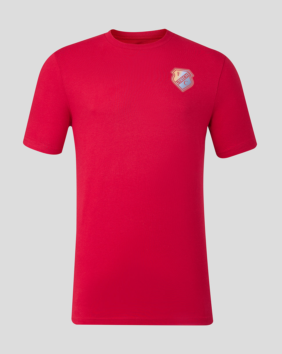 FC UTRECHT LIFESTYLE LOGO T-SHIRT - MANNEN - ROOD