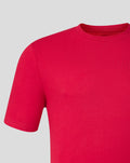 Close up of red FC Utrecht T Shirt showing shoulder and sleeve