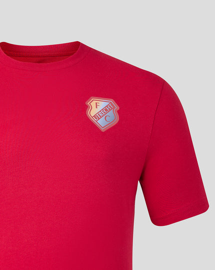 FC UTRECHT LIFESTYLE LOGO T-SHIRT - MANNEN - ROOD