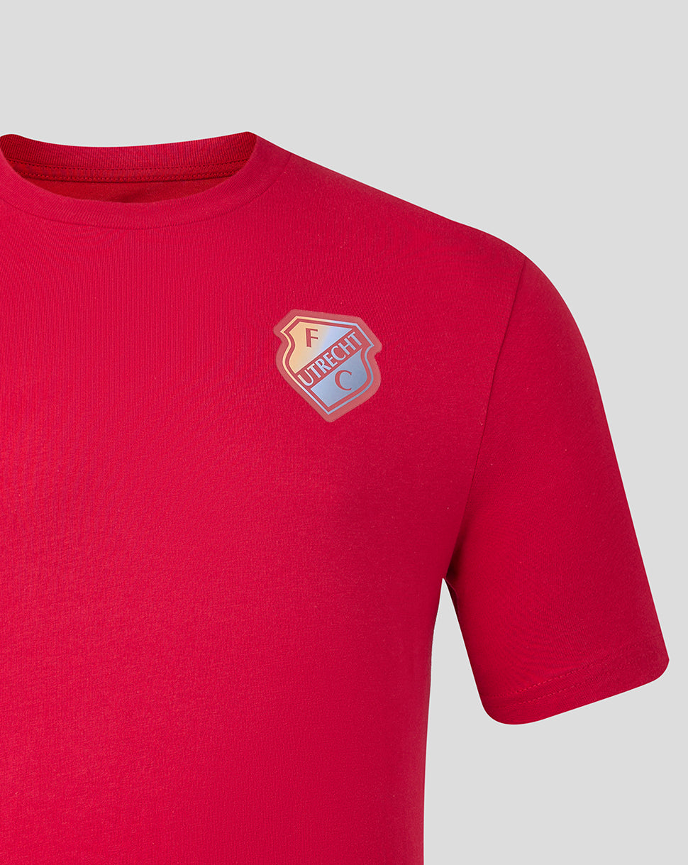 FC UTRECHT LIFESTYLE LOGO T-SHIRT - MANNEN - ROOD