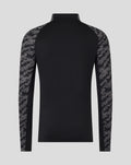 Back view of FC Utrecht training midlayer top in black with camo sleeves