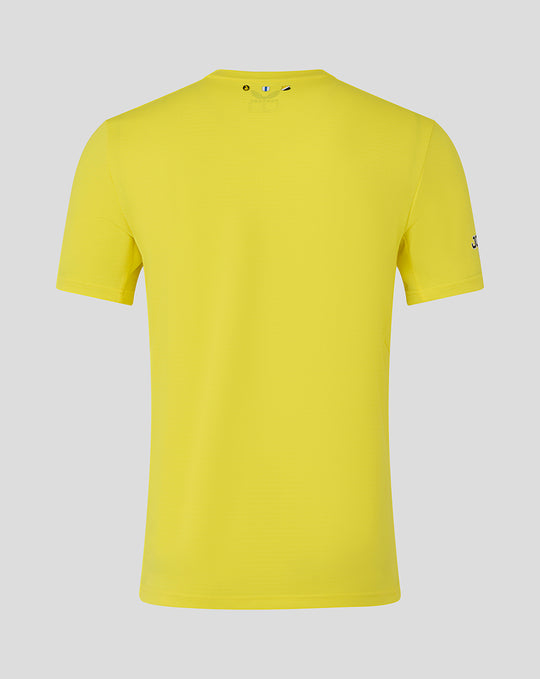 Back view of FC Utrecht keeper shirt 25/26 in bright yellow with short sleeves
