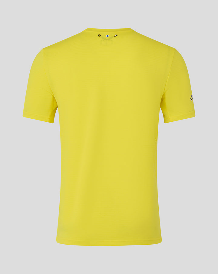 Back view of FC Utrecht keeper shirt 25/26 in bright yellow with short sleeves