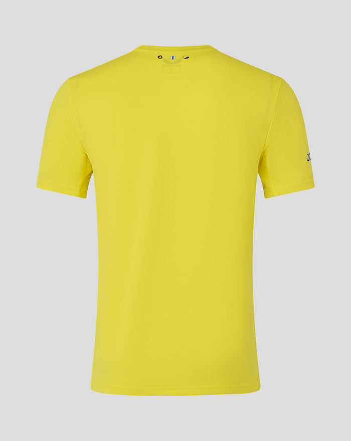 Back view of FC Utrecht keeper shirt 25/26 in bright yellow with short sleeves