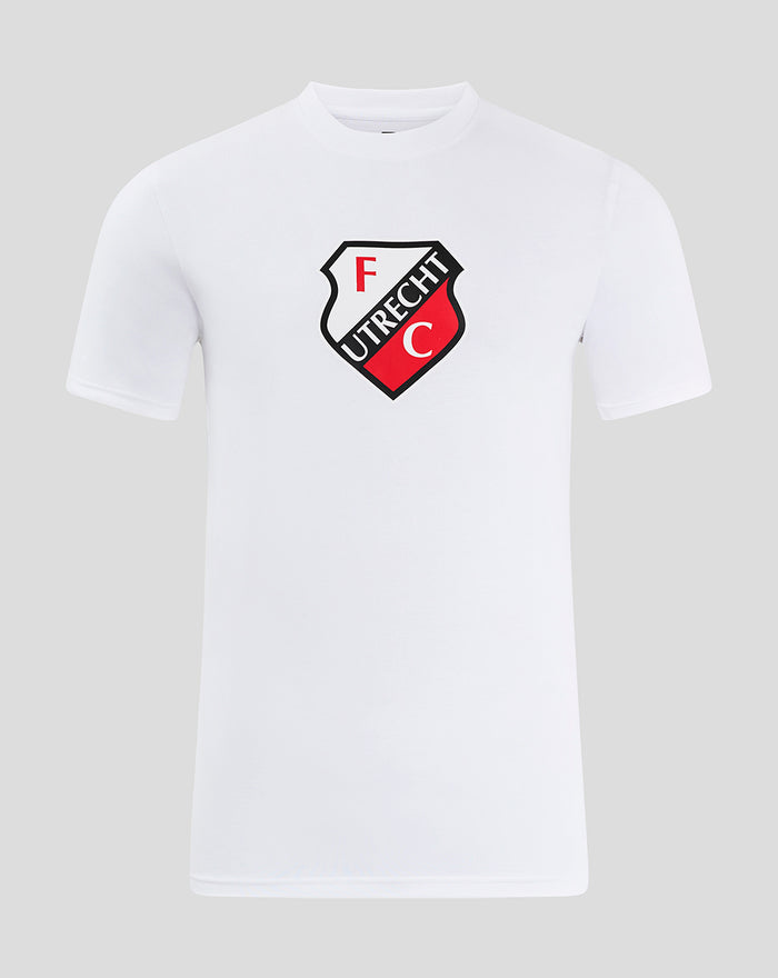 White FC Utrecht core logo t-shirt with crest on chest
