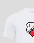 White FC Utrecht Core logo T shirt for men with crest on chest
