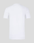 Back view of white FC Utrecht men's T shirt with plain fabric and clean neckline.