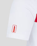 White FC Utrecht Classic Cotton T Shirt for men with a red vertical crest patch on the lower front.