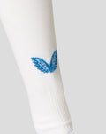 White FC Utrecht footless third sock with blue Castore wings logo on the calf