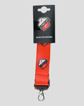 Red FC Utrecht keycord on packaging with crest badge and metal clip at the end