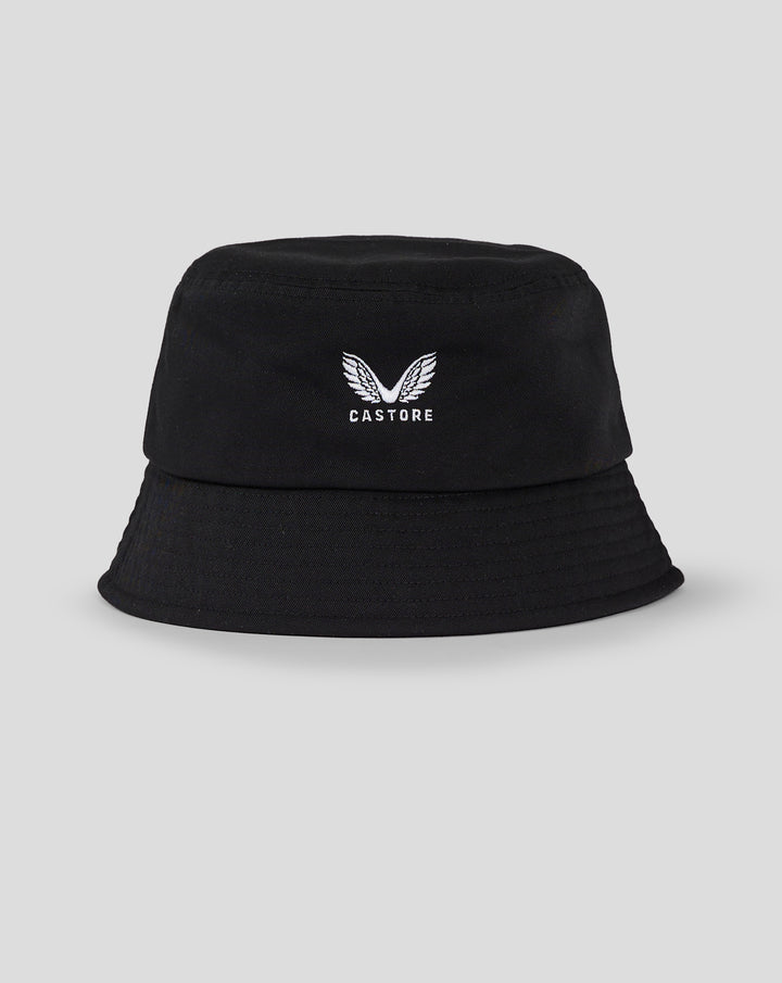 Black bucket hat featuring FC Utrecht crest with Castore logo on the front