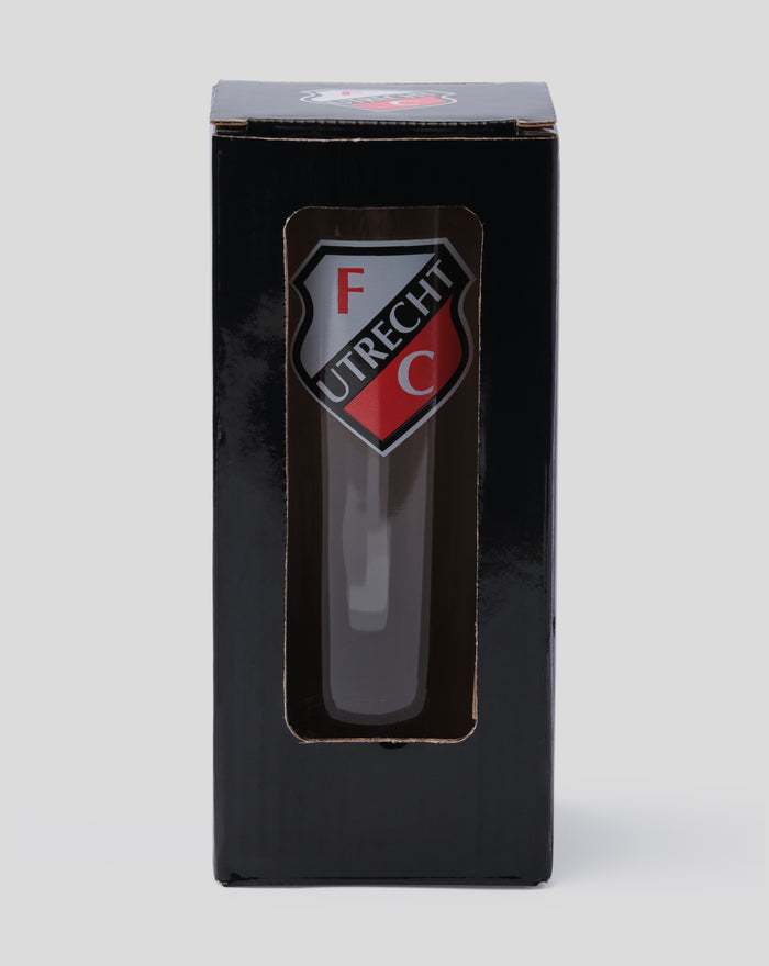 Box with window showing FC Utrecht crest on the glass inside.