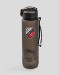 FC Utrecht 1000 ml bottle with brown matte finish, team crest and black flip lid with strap