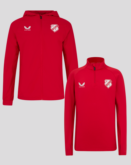 FC Utrecht Trainingsbundel (Kwartrits top + Regenjas) - Junior (Waarde: €140)